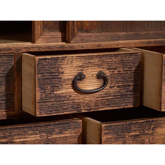 Antique Japanese Tansu Chest of Drawers with Sliding Door For Sale - Image 6 of 13