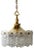 Hanging Lamp in Brass with Frosted Iced Glass For Sale - Image 13 of 15
