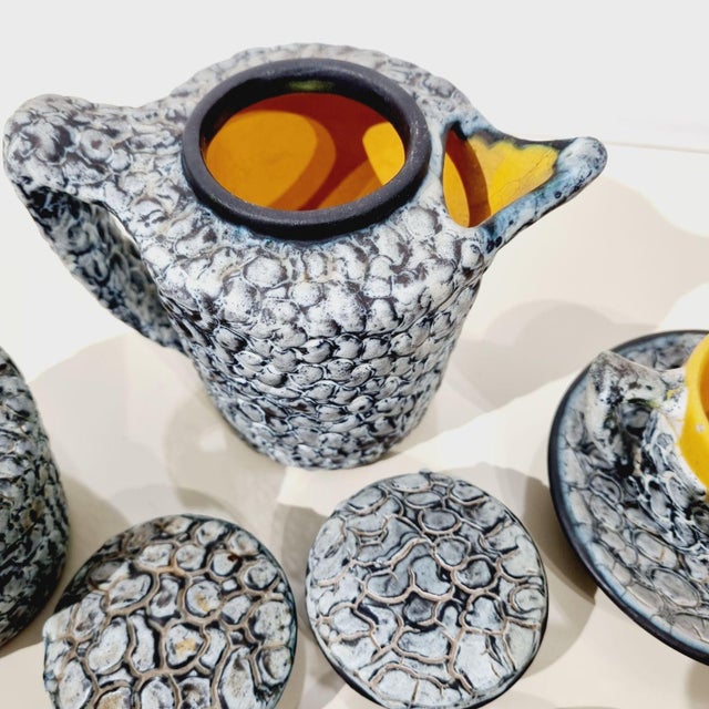 Mid-Century Ceramic Coffee Service, 1960s, Set of 7 For Sale - Image 6 of 11