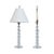 French Vintage Pair of Glass Table Lamps with New Shades For Sale In Baton Rouge - Image 6 of 6