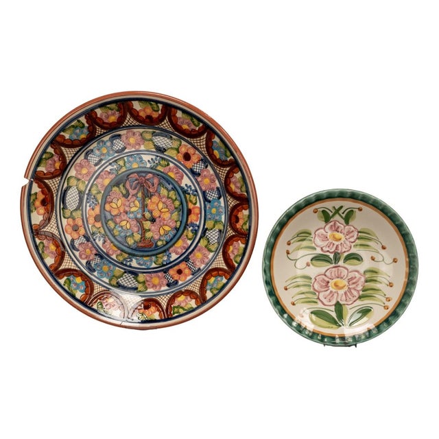 Ceramic Handmade Studio Majolica Pottery Plates, 2010s, Set of 2 For Sale - Image 7 of 7