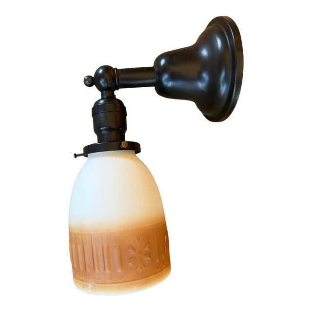 Circa 1920’s Cased Glass Wall Sconce For Sale