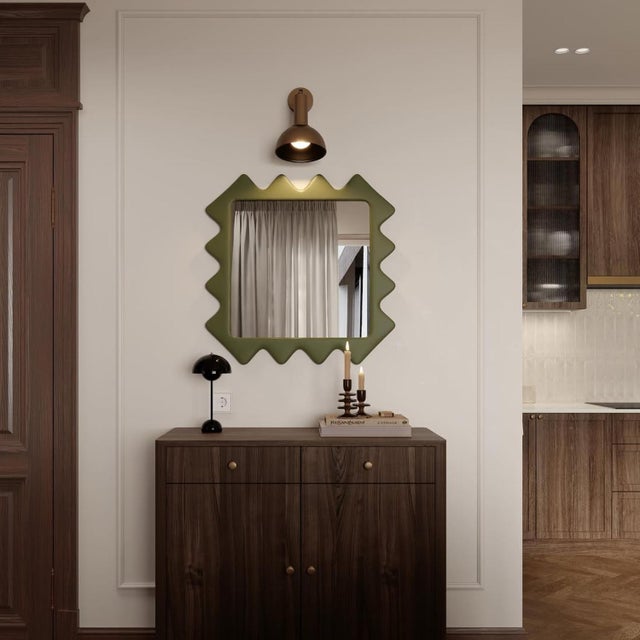 Oberig 44 Decorative Wall Mirror in Black Finish by Oitoproducts For Sale - Image 4 of 18