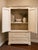 Vintage Distressed Solid Wood Armoire With Carved Laurel Details For Sale In Las Vegas - Image 6 of 7
