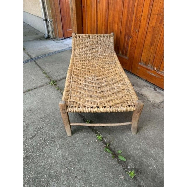 Rustic Hand-Woven Wicker Daybed For Sale - Image 6 of 7