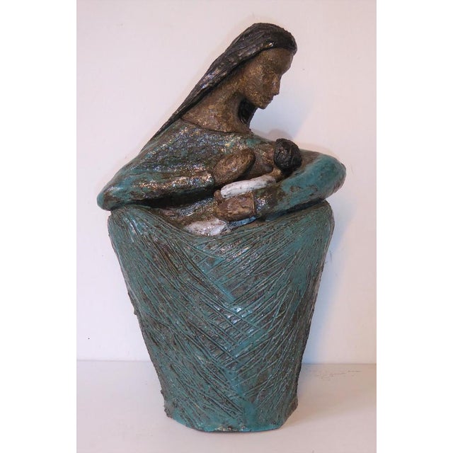 Large Ceramic Art Sculpture by Odette Dijeux for Namur, Belgium, 1950s For Sale - Image 14 of 14