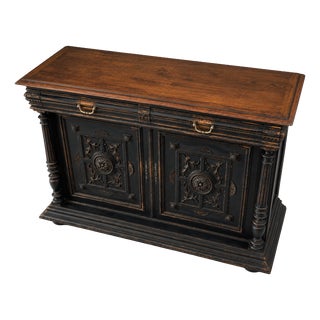 French Renaissance Revival Ebonised Walnut Sideboard, 1880 For Sale