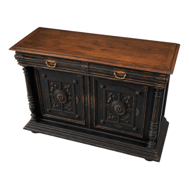 French Renaissance Revival Ebonised Walnut Sideboard, 1880 For Sale