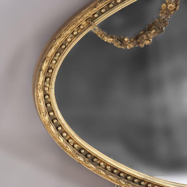 Oversized Boston Classical Giltwood Over Mantle Mirror With Cherubs C1860 For Sale - Image 9 of 16
