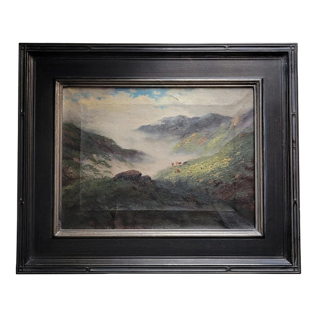 California Mountain Landscape With Cows by Carl Henrik Jonnevold (1856-1955) For Sale