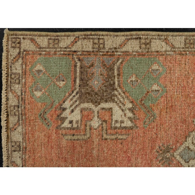 Early 21st Century Turkish Mini Rug Oriental Hand Knotted Vintage Rug 1'6" x 3' #21209 For Sale - Image 5 of 8