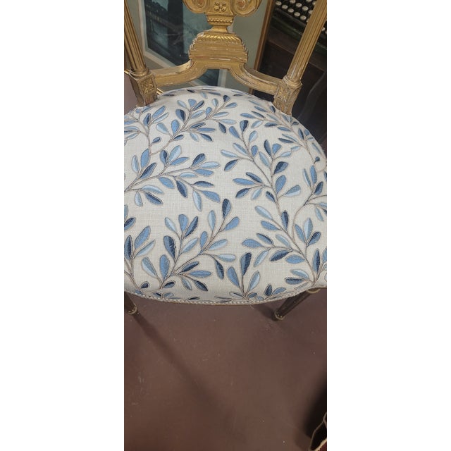 Wood Antique Petite French Vanity Chair For Sale - Image 7 of 9