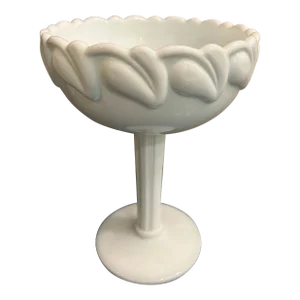 1960’s Fostoria Winstar Milk Glass Compote or Pedestal Dish