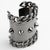 1990s Givenchy Paris High-Gloss Gunmetal Chains and Studs Cuff Bracelet For Sale - Image 5 of 16