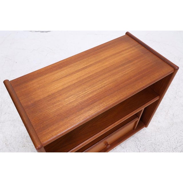 Wood Vintage Teak Record Cabinet, 1970s For Sale - Image 7 of 16