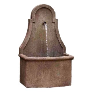 Closerie Wall Brown Concrete Fountain For Sale