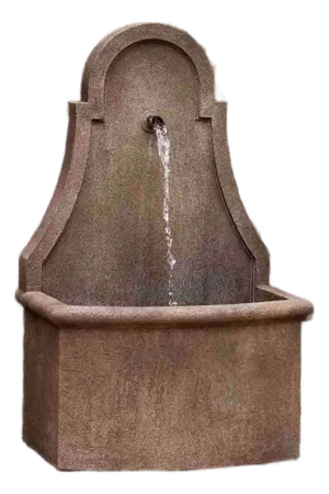 Closerie Wall Brown Concrete Fountain