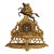 Antique Rococo Brass Equestrian Horse Mantle Clock Case For Sale