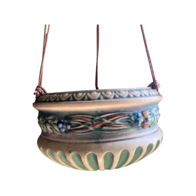 Antique Roseville Corinthian 1923 Vintage Pottery Ceramic Hanging