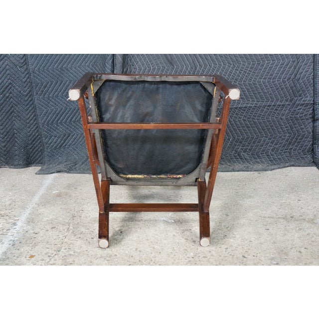 Antique Chippendale Style Interlaced Back Mahogany Armchair Dining Desk Chair For Sale - Image 18 of 18