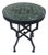 14" Mini Moroccan Mosaic Accent Table – Tamegroute Green Tile Top / Low Base For Sale