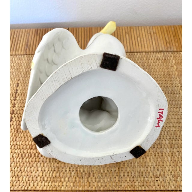 Mid-Century Italian Porcelain Geese Figurines - a Pair For Sale - Image 9 of 13