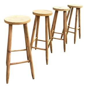Pine Bar Stools, Set of 4