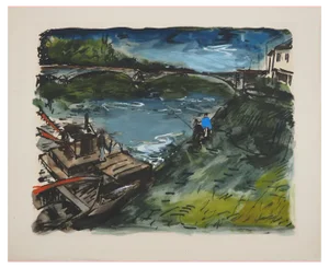 Maurice De Vlaminck, Banks, Original Engraving