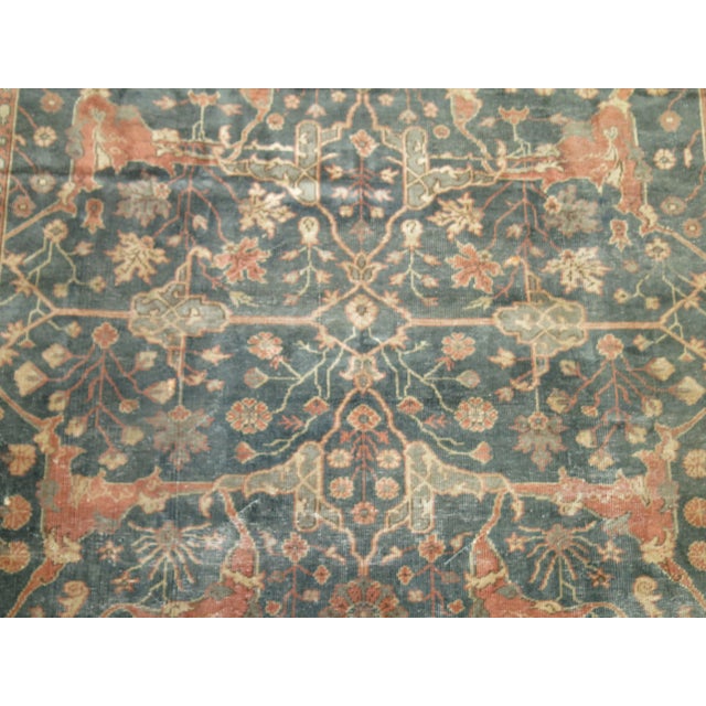 20th Century Turkish Green Terracotta RugX 9'7'' - 7'3" x 9'7" For Sale In New York - Image 6 of 10