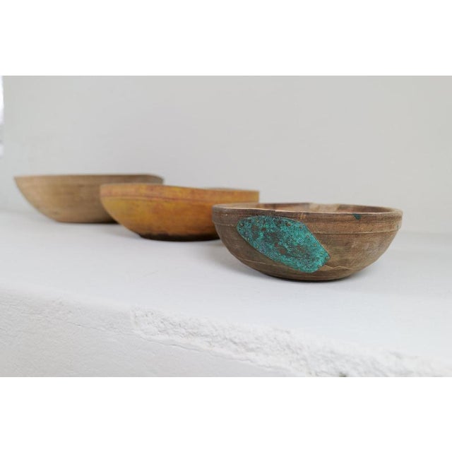 Swedish Folk Art Farmers Bowls, Set of 3 For Sale - Image 5 of 14