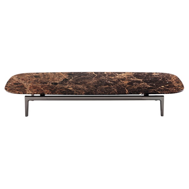 Volage Ex-S Coffee Table in Marble and Aluminium Base by Philippe Starck for Cassina For Sale