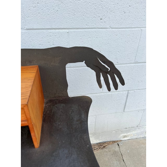 Dark Gray Andrés Nagel “Entremanos” Anthropomorphic Steel Writing Desk, Postmodern Design For Sale - Image 8 of 16