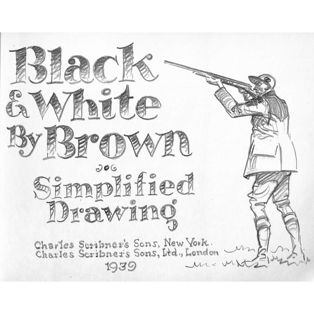 Traditional "Black & White Simplified Drawing" 1939 Brown, Paul For Sale - Image 3 of 12