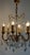 Antique Gilded Metal Murano Glass Drop Six-Light Chandelier, 1930s For Sale - Image 12 of 14