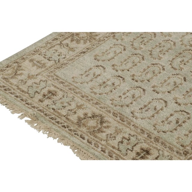 Late 20th Century Rug & Kilim’sTribal Style Runner in Blue With Beige-Brown Paisley Patterns For Sale - Image 5 of 7