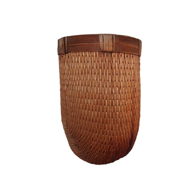 Modern Asian Woven Basket For Sale