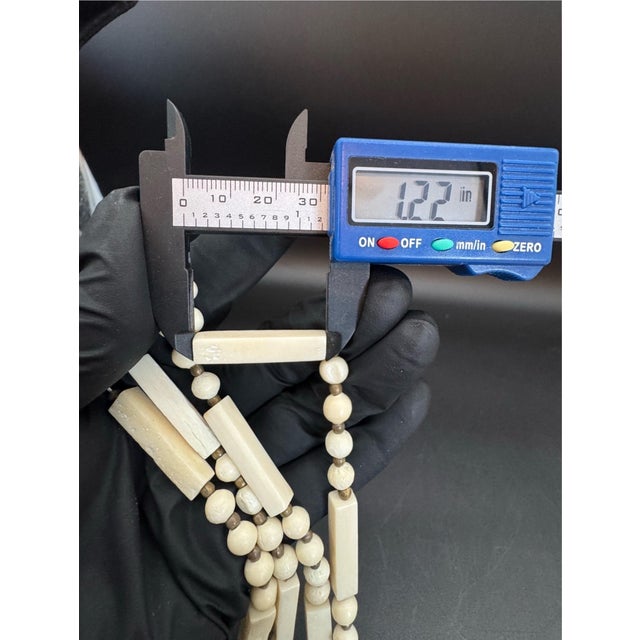 1980s African Bone Bead Necklace, Opera Length For Sale - Image 14 of 15