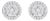 AGS Certified 14K White Gold 1.0 Cttw Brilliant-Cut Diamond Halo-Style Cluster Round Button Stud Earrings, A Pair For Sale