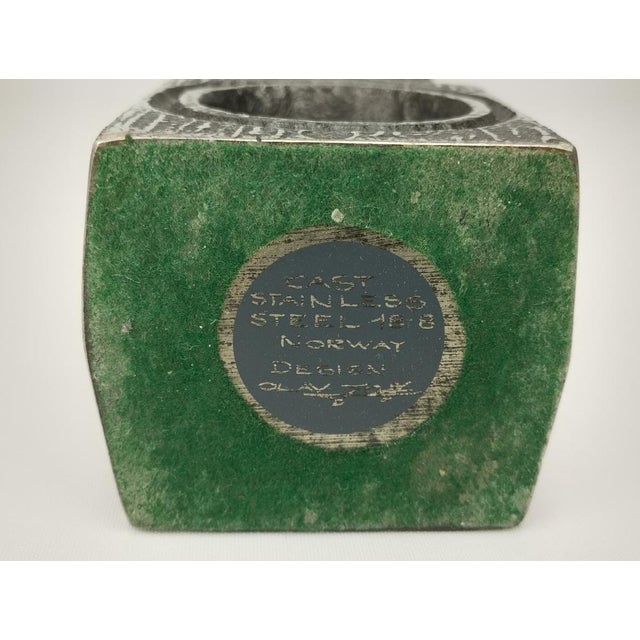 Brutalist Style Vase and Candleholder by Olav Joa for Polaris, Norway, 1970s, Set of 2 For Sale - Image 12 of 15