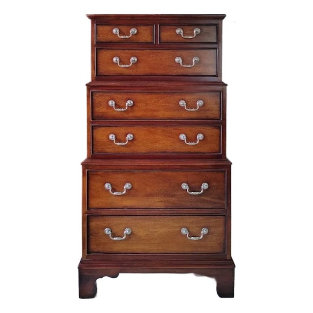 Solid Mahogany 3 Tier Lingerie Chest by Ethan Allen For Sale