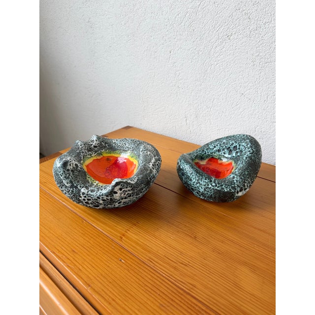 Vintage Fat Lava Ashtrays from Vallauris, 1960s, Set of 2 For Sale - Image 9 of 18