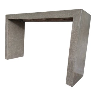 Cb2 Concrete Parsons Waterfall Console For Sale