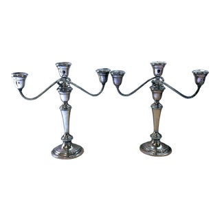 Gorham Silver Plate Candelabras - a Pair For Sale