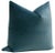 Contemporary 22" French Blue Contemporary Velvet Pillows - a Pair For Sale - Image 3 of 4