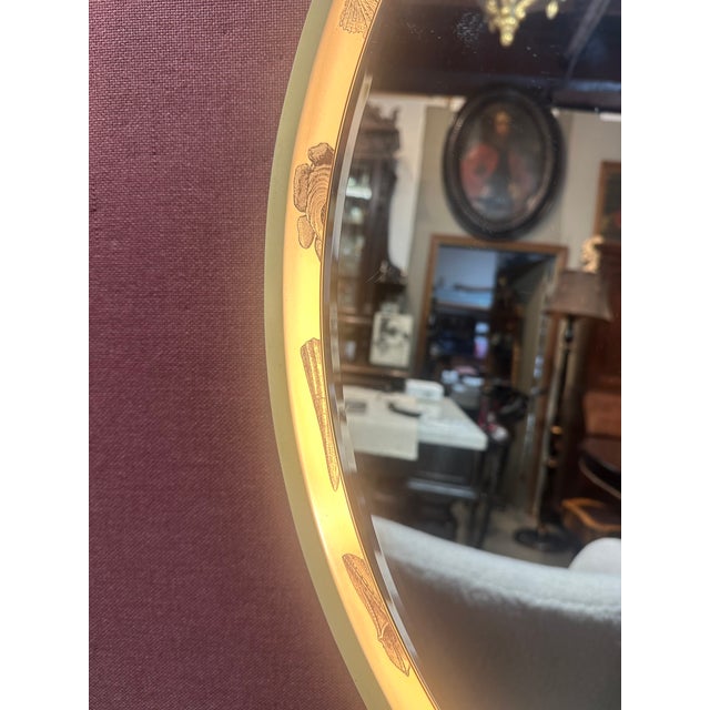 Ivory 1960s Italian Backlit Wall Mirror With Shell Motif For Sale - Image 8 of 11