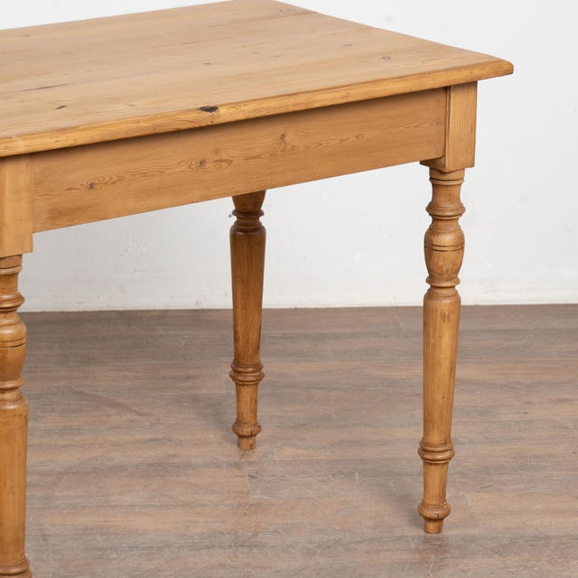 19th Century Danish Pine Side Table With Turned Legs For Sale - Image 9 of 11