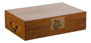 Chinese Vintage Blanket Chest with Traditional Brass Hardware and Handles