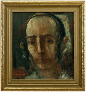 Shmuel Ovadyahu, UNTITLED (HASIDIC YOUTH) Israel/Palestine Judaica Painting