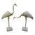 Pair of Hollywood Regency Brass Cranes For Sale