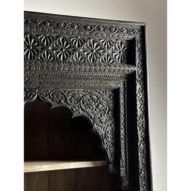 Large Indian Bookcase in Wood For Sale - Image 6 of 18